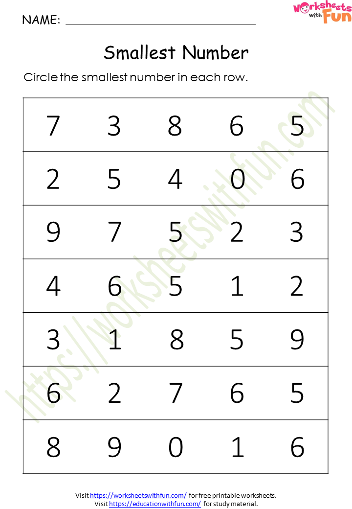 Mathematics - Preschool: Comparing Numbers Worksheet 3